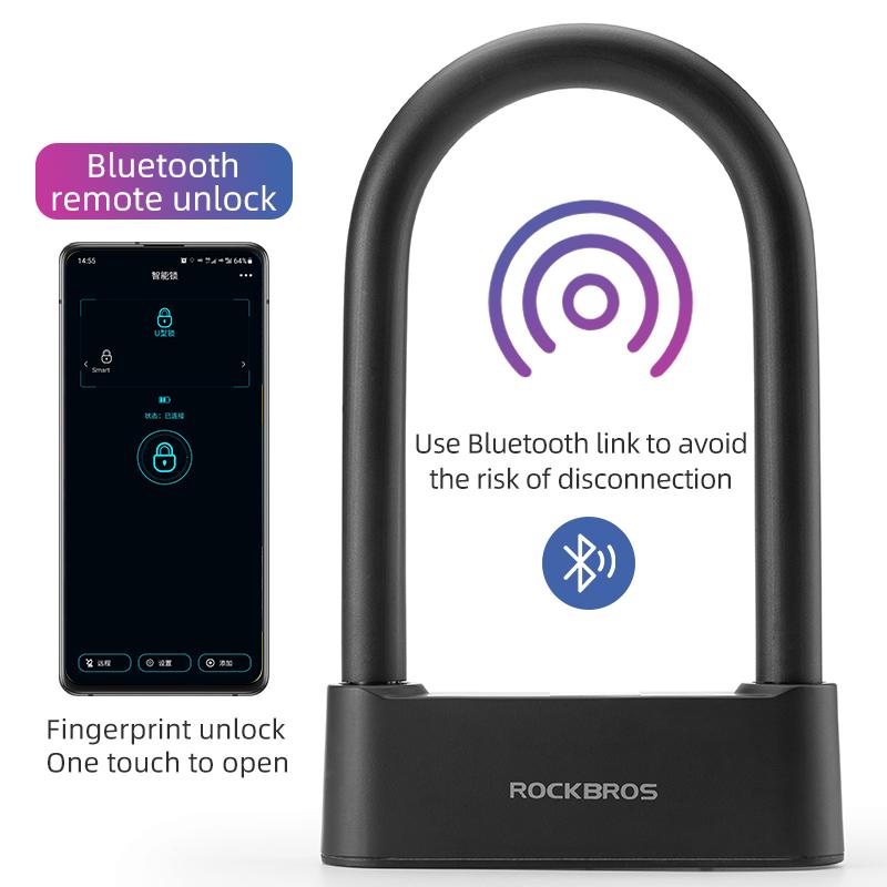 ROCKBROS Bicycle Smart Lock Bluetooth Fingerprint