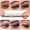 JULYSTAR 35 Colors Eyeshadow Palette - Matte Shimmer Glitter Nude Warm Earth Tones, High Pigmented Waterproof Flower Embossed Makeup Palette
