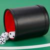 Dices Cup PU Leather Stable Sturdy Comfortable Hand Feeling Dices Shake Container Cup Professional For Table Board Game
