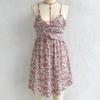 Women Floral Print Spaghetti Strap Sleeveless A-Line Dress High Waist Above Knee Spring Summer S-XL