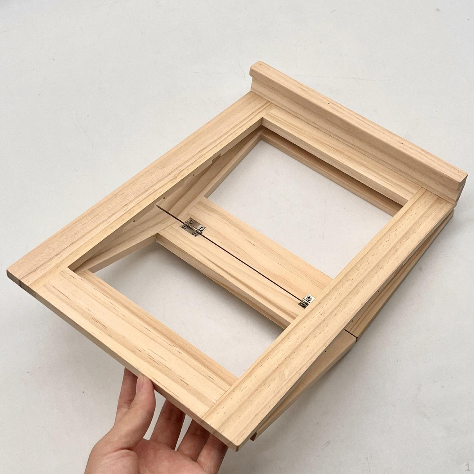 

Solid Wood Desktop Pictures Paintings Display Stand 29.5x21cm Multifunctional Sturdy for Finished