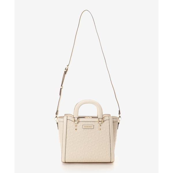 5 Embossed Point Stitch Handbag Pink Beige [Samantha Vega] Women's