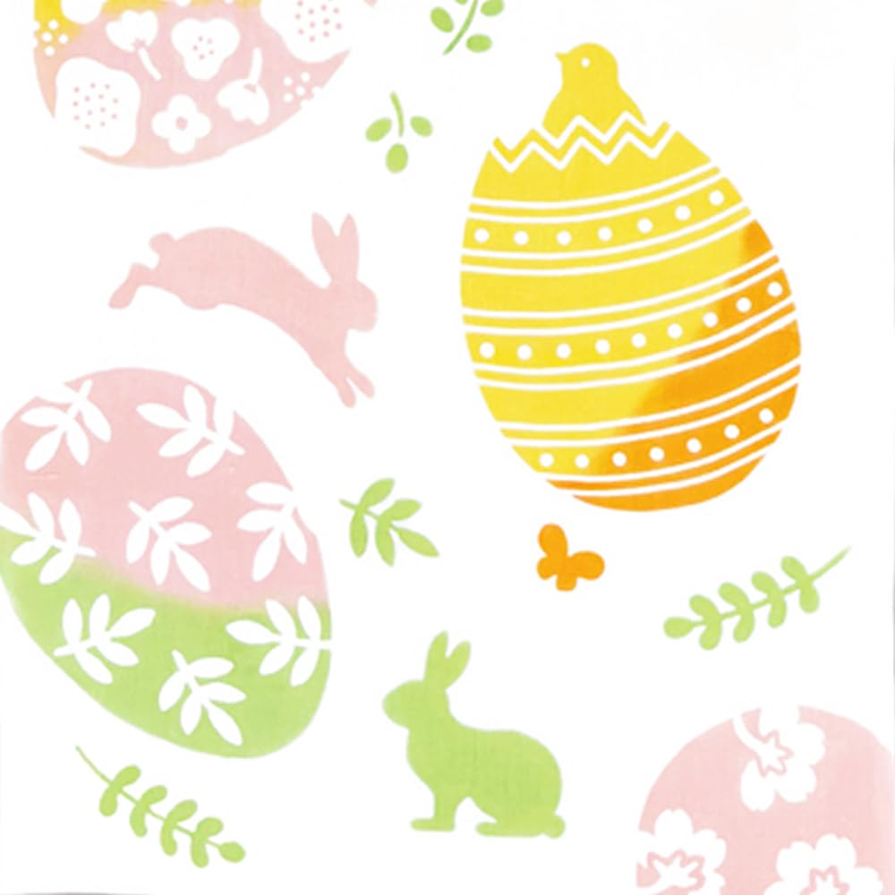 JIKAN STYLE Tenugui Hand Made In Traditional Happy Mail 50307 Towel, Stylish, Chusen-dyed Cotton, Japan, Souvenir, Craft, Spring, Easter, Cotton,
