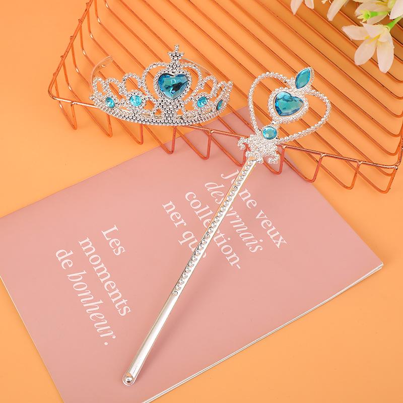 Children's Princess Costume: Gem Crown, Magic Wand, Headdress, and Fairy Headband Set