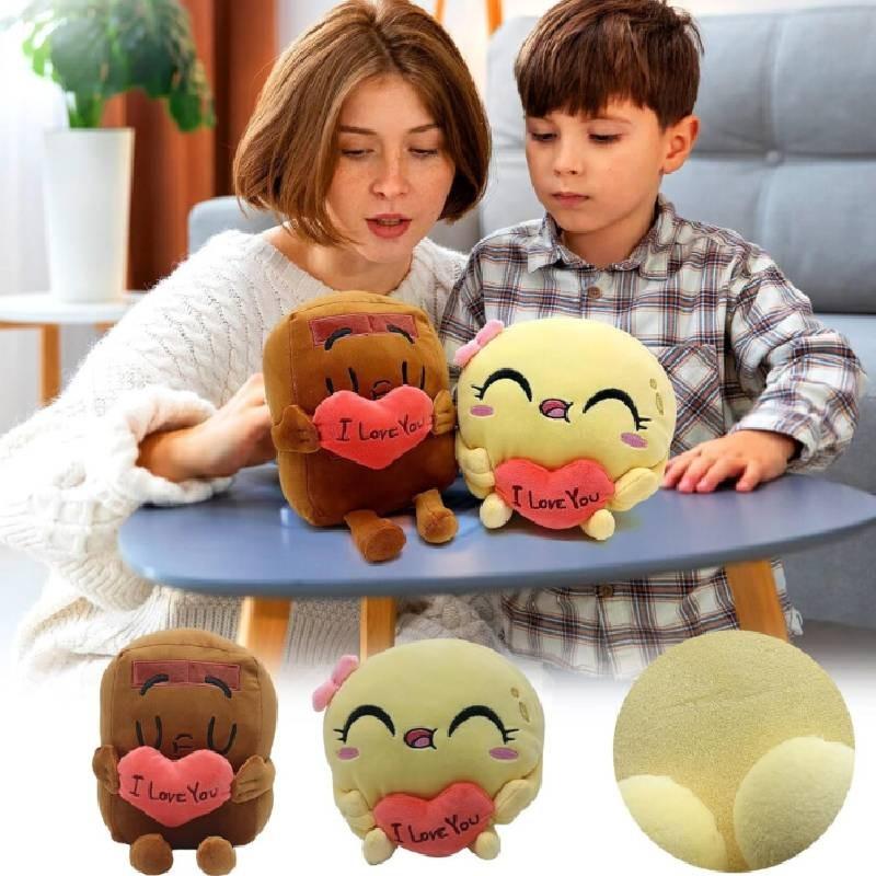 Choco Pancake And In Love Plush Toy Valentines Day Cartoon Pillow Doll Decor