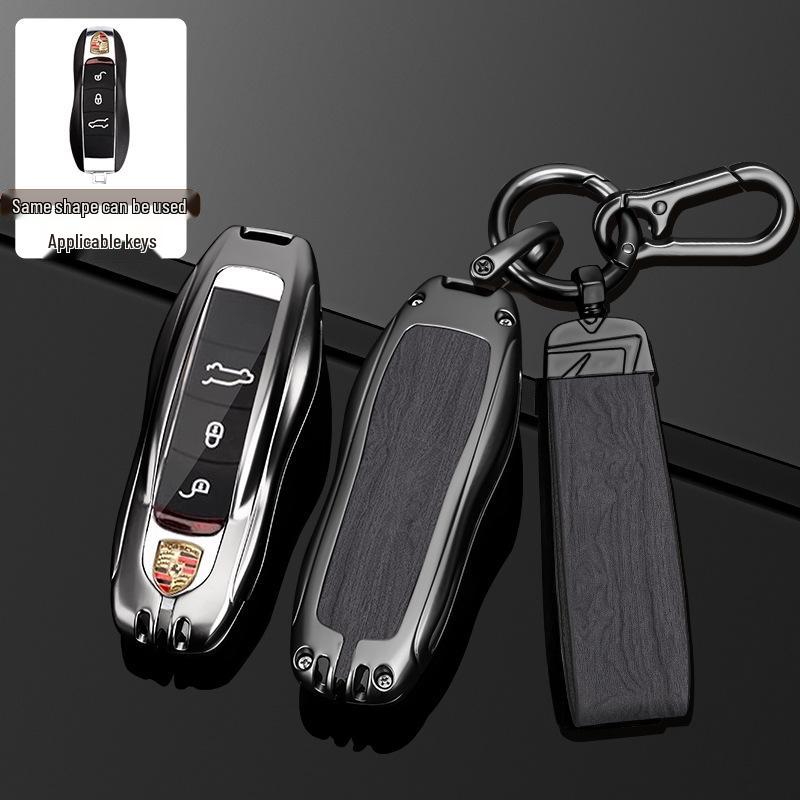 Porsche Macan, Cayenne, Panamera, 718/911 Full Wrap Key Shell Case & Chain