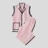 INCERUN 2PCS Men Sets Sleeveless Waistcoat and Long Straight Stitching Pants Outfits