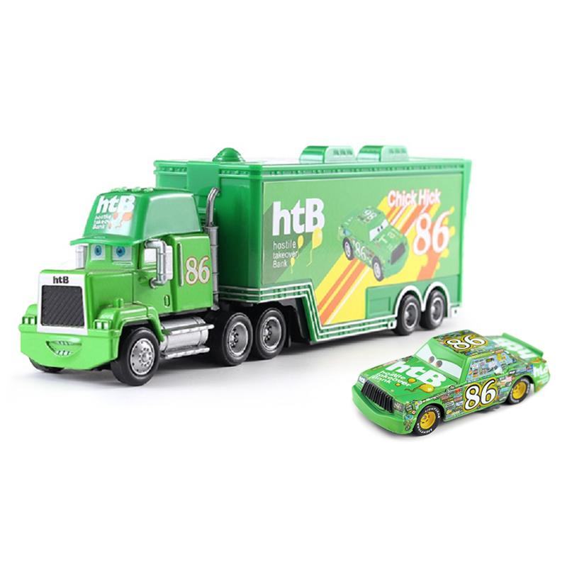 Disney Pixar Cars und Trucks Spielzeugset Der König Cruz Lightning McQueen Mike Onkel 1/43 Die-Cast Modell LKW Spielzeug Geschenk für Kinder