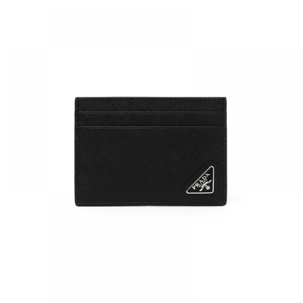 Prada Saffiano Triangle Logo Card Wallet 2mc149 Qhh F0002