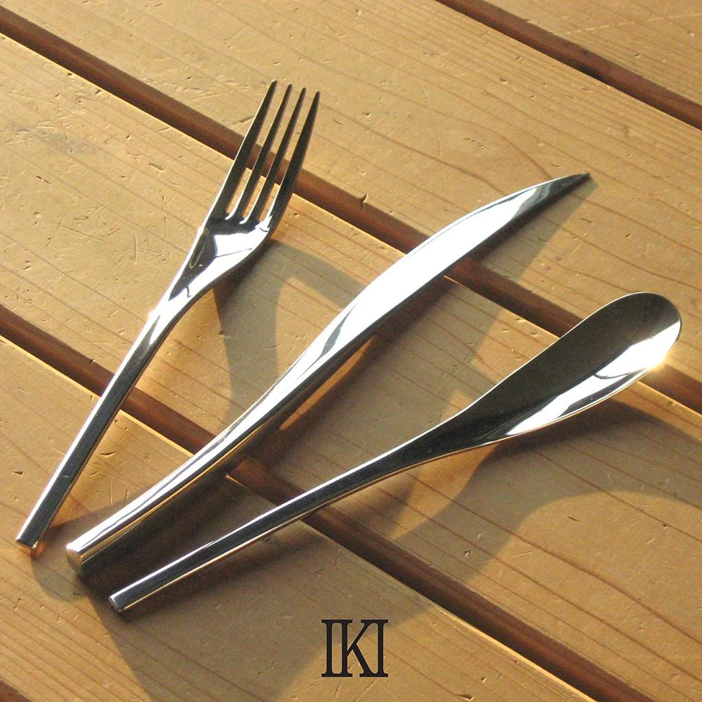 Nagao IKI Dinner Cutlery Lotus 3 Stainless Wooden Made In Japan Set, Design, Pieces, 18-8 Steel, Box,