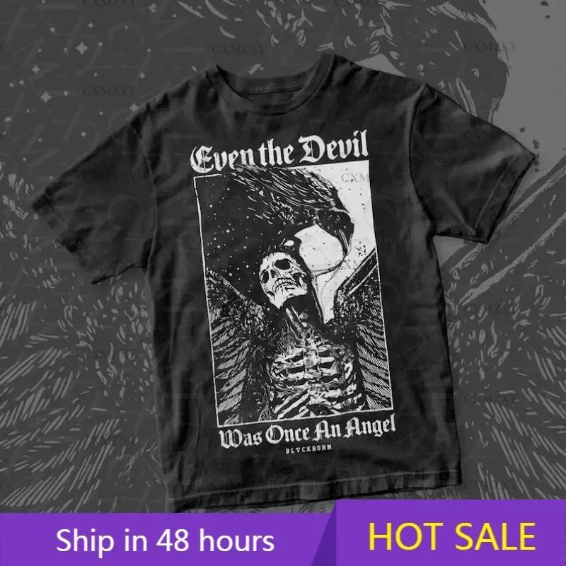 Even The Devil cotton shirtUnisex Women enthusiast summer casual cotton unisex Tshirt