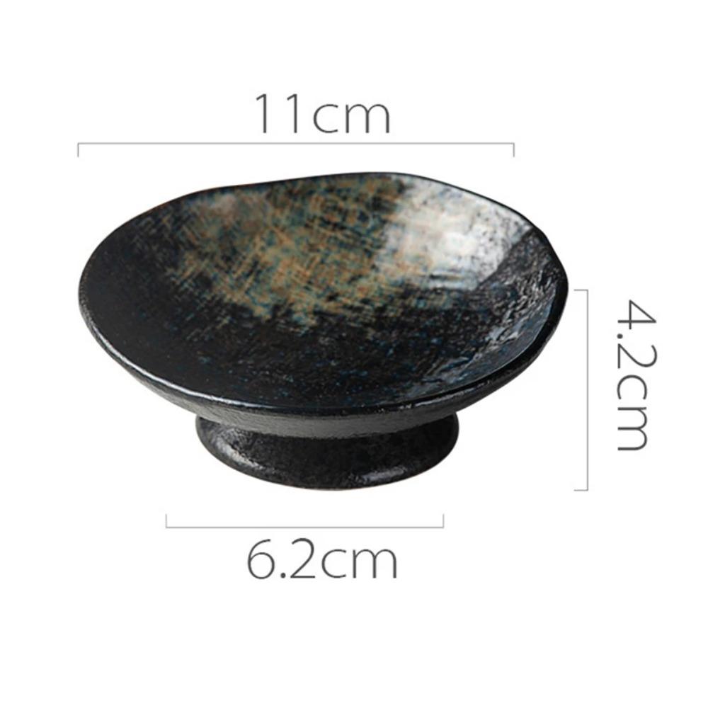 Creative Japanese Ceramic Plate with High Feet Saucer Saucer Snack Tea Dessert Plates Snack Plate Fruit Plate Bowls Ramekin