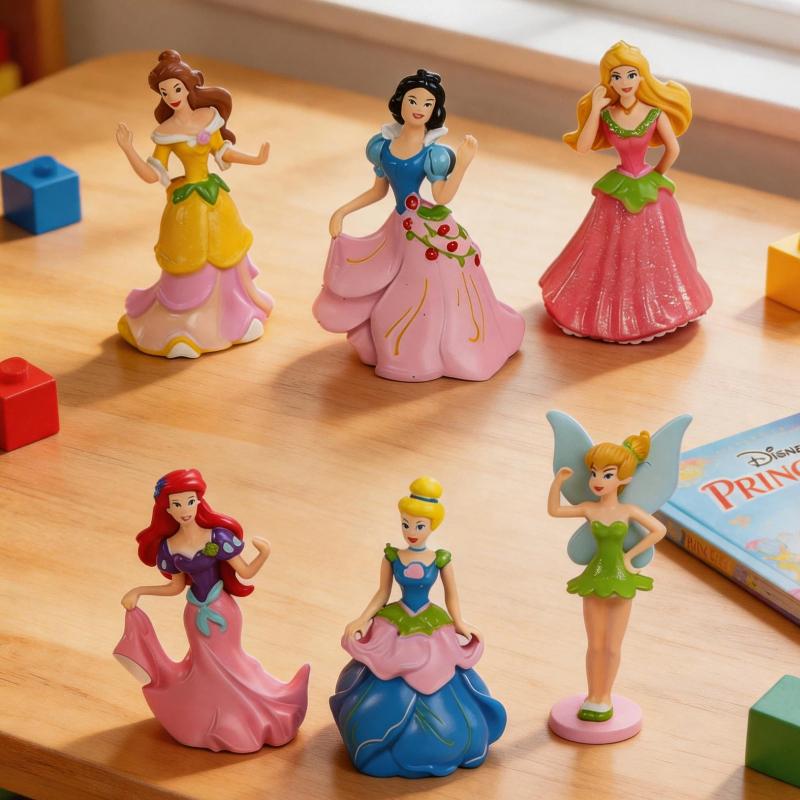 Disney 6 Piezas Figura de Princesa Adorno Decoración Tarta Cumpleaños Creativo Muñeca Escritorio Hogar