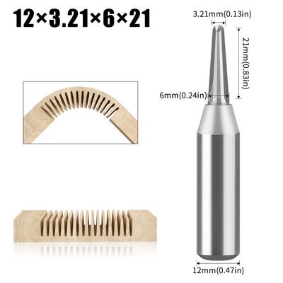 12mm TCT Round Bottom V-Slot Milling Cutter For Woodworking: Suitable For Grooving, Bending, And Carving In Woodworking.