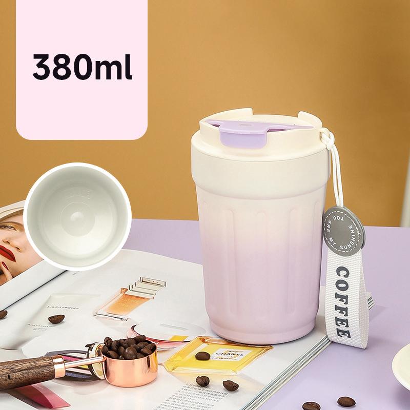 

Термос MeyJig из нержавеющей стали, керамическая кружка для кофе, герметичная термос, чашка для холодного заваривания кофе 380ml фиолетовый