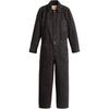 Levis Solid Color Pocket Button Long Sleeve Loose Jumpsuit Women jumpsuits Black A59300007