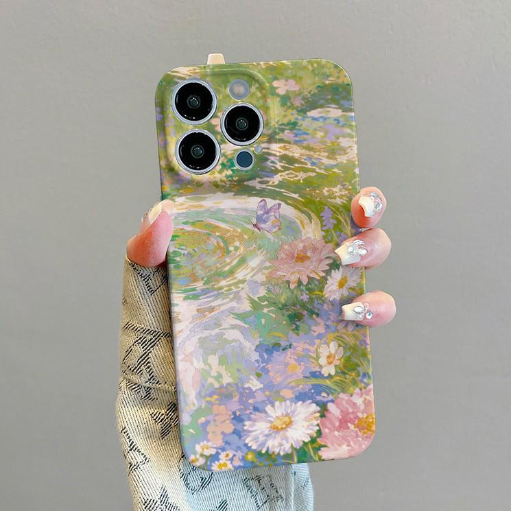 Wavy Flower Creative Phone Case for iPhone 17 Pro Max, Protective Covers for iPhone 14-16, Cartoon Design.