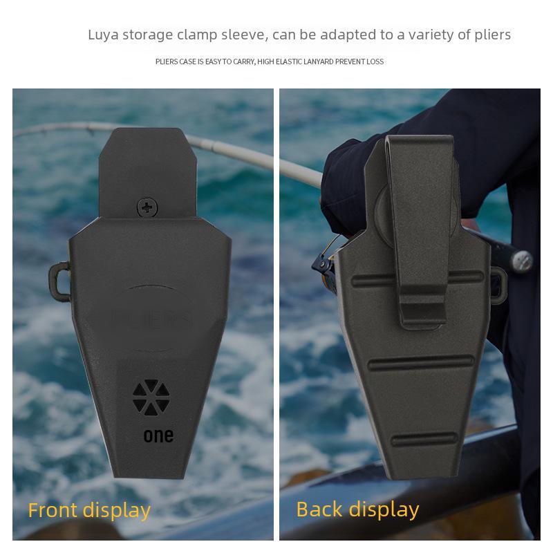 360° Rotating TPR Lure Pliers Set: Portable Sea Fishing Pocket Tool Kit with Storage.