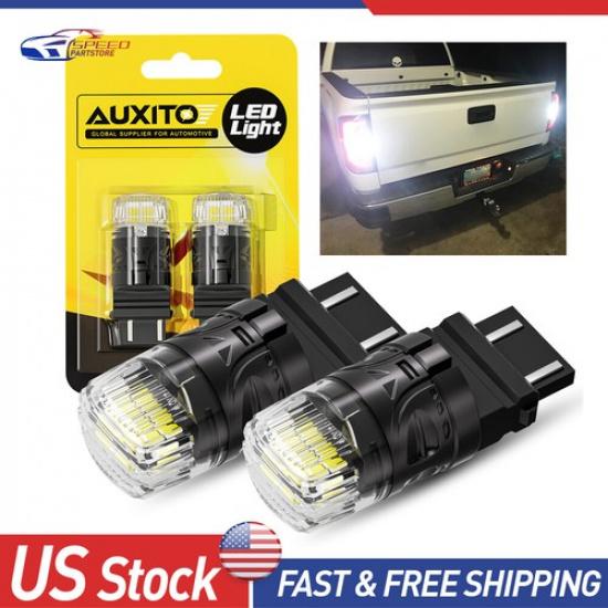 AUXITO 3157 3156 3057 4157 LED Reverse Brake Turn Signal Light Bulb 6500K White