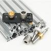 Aluminiumprofil-Schienenbohrführung mit Schiebern und M10 Senk-Stufenbohrer, Vertikaler Locher für 20#30#40# Aluminiumprofile