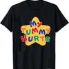 Funny My Tummy Hurts Star for Women T-shirt Y2k Letter Printing Funny Shirt Grunge Streetwear Novelty T-Shirt Vintage Clothes
