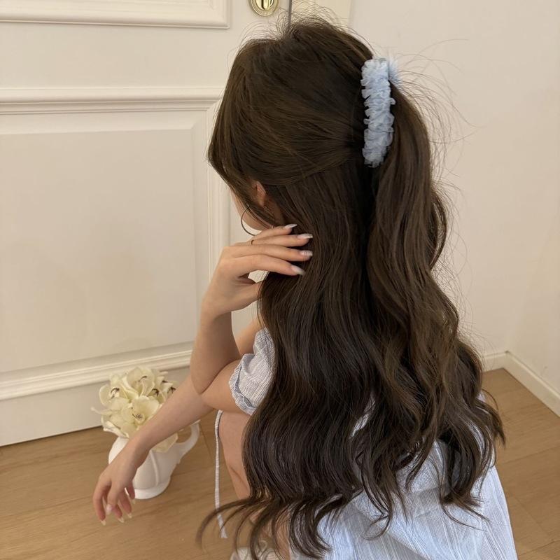 French Chiffon Solid Color Banana Claw Clip Fashion Ponytail Barrettes Large Hair Clip Hairpins Women Hair Accessories Gifts