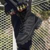 Outdoor High-top Boots Men Lace-up Breathable Anti-slip  Breathable Combat Boots Men Shock-absorbing Casual Ankle Boots Men
