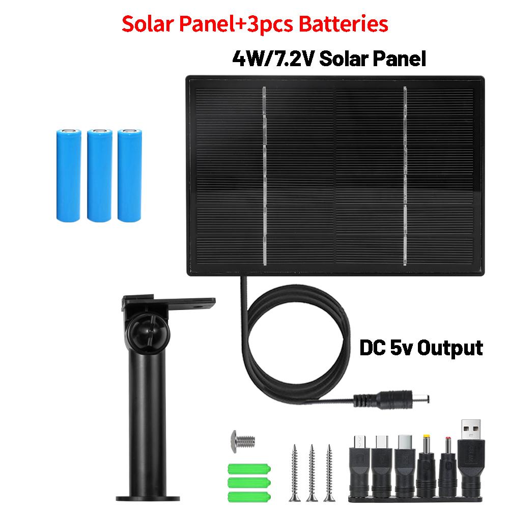 D4 saulės kolektorių rinkinys mini 5 V išvesties saulės energijos banko CCTV kamera USB tipo C 3 viename prievadų valdiklis, įmontuotas baterijų įkrovikliai