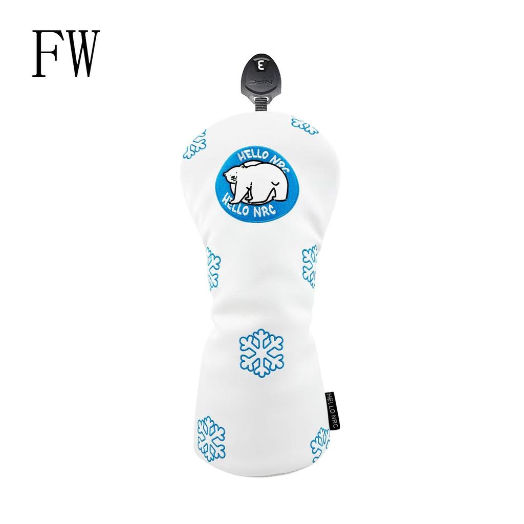 Golf Headcover for Driver Fairway Wood Utility Polar Bear Logo (440cc/460cc), (FW), (UT) - (for UT)