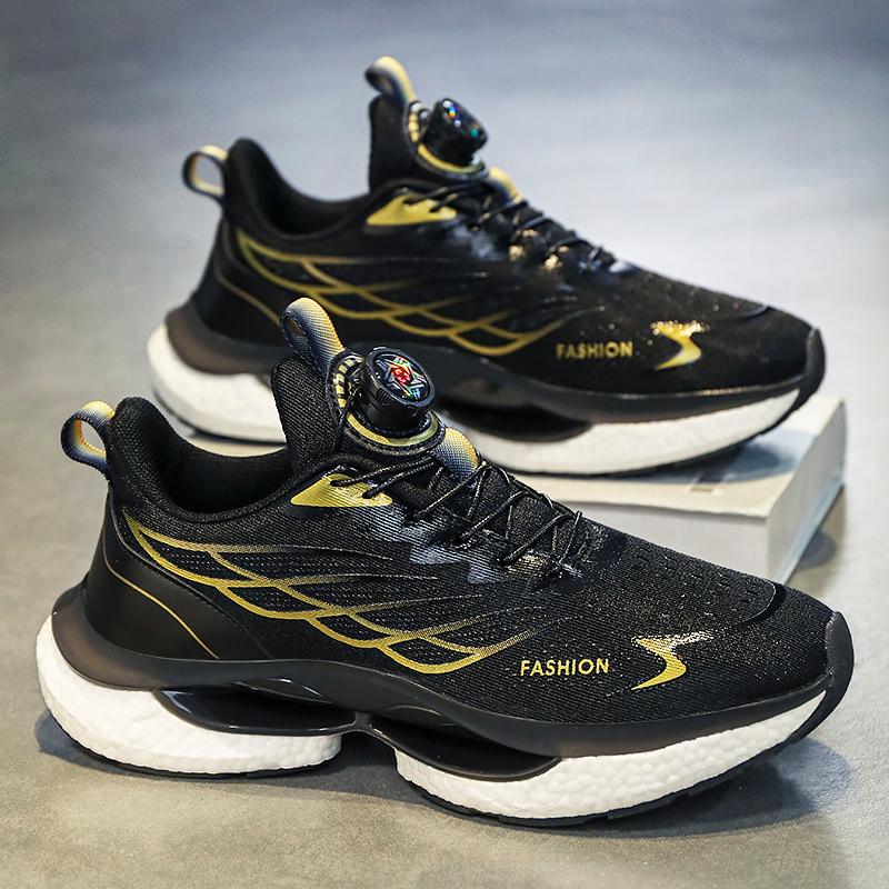 Domestic products joint autumn new autumn and winter sports leisure running height increase rotating button shoes