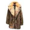 Men's Fur Jacket Imitation Raccoon Hair Long Coat Thickened Thermal Lapel Artificial Fur Jacket Casual Trench Coat