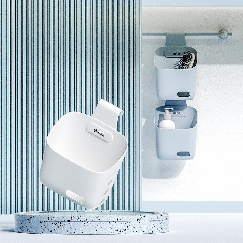 Wall-Mounted Interlocking Storage Basket for Bathroom, Kitchen, and Dormitory