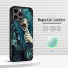 American Sally Face Retro Fashion Phone Case For iPhone 17 16 15 14 13 12 Plus Pro Max High-end Luxury Magsafe Sheepskin