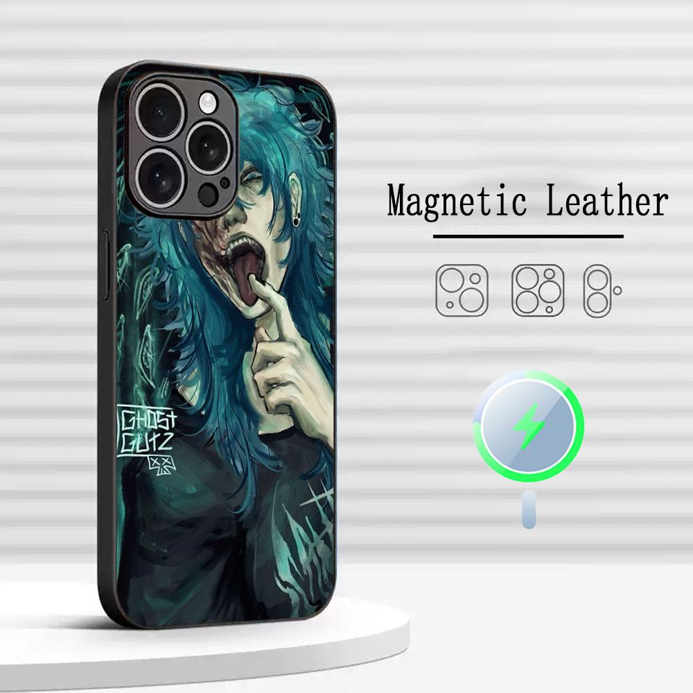 American Sally Face Retro Fashion Phone Case For iPhone 17 16 15 14 13 12 Plus Pro Max High-end Luxury Magsafe Sheepskin
