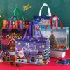5pcs Large Christmas Gift Bags with Handles - Extra-Large Party Favor Bags- Reusable Santa, Snowman, Christmas Tree Designs