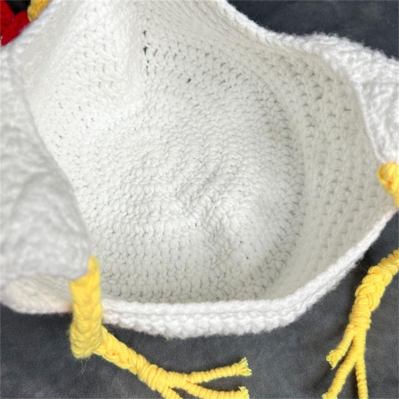 Festival Turkey Hat Knitted Beanies with 3D Chick Warm Cotton Hat Cartoon Headwear for Parents Kids Thanksgiving Hat