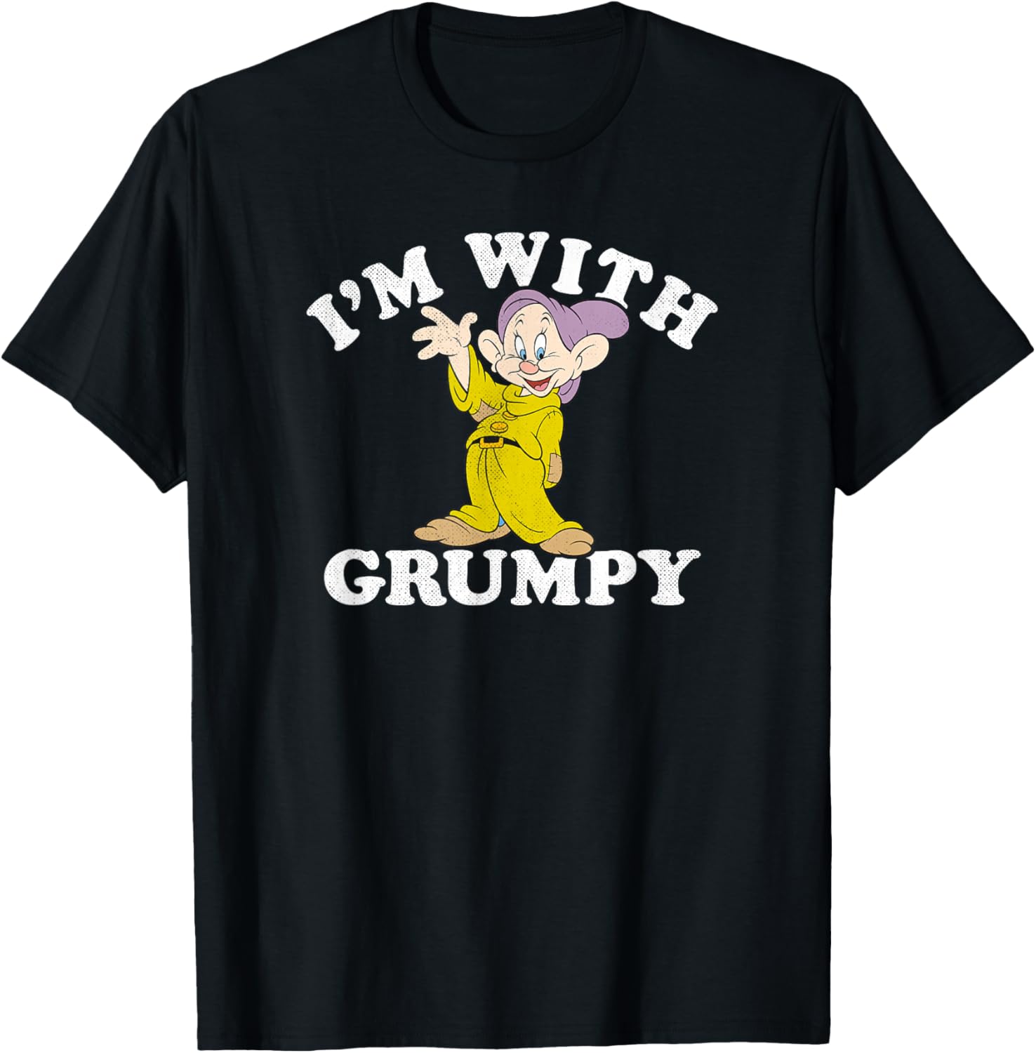Disney Sneeuwwitje & De Zeven Dwergen Dombo Ik ben met Mopperig T-shirt XXXXL yellow