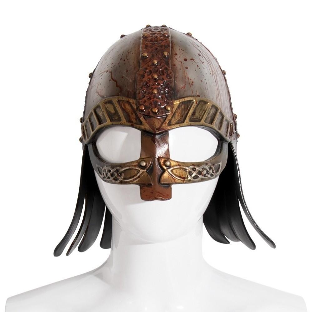 Vintage Viking Horn Hat Helmet Head Ornament Decorative Mask Headgear Cosplay Costume Prop