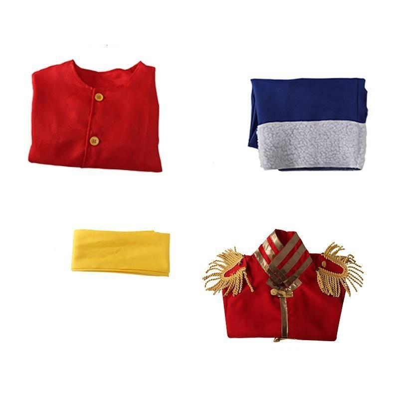 

Костюм для мужчин One Piece Луффи Красная накидка Костюм для косплея Костюм для сценического выступления Аниме XXL