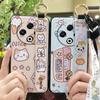 Dirt-resistant Anti-knock Phone Case For Tecno Spark30 4G/KL6 Silicone Anti-dust Phone Holder Wristband Ring Cute