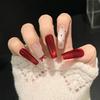 Verlaufende Bernstein-Goldfolie Abnehmbare Nagelsticker - Herbst/Winter-Kollektion