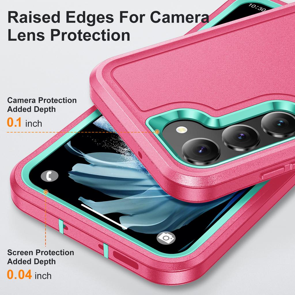Phone Case with Bracket, Three Proof Phone Case with Dust Plug, for Samsung Protective Case Soft Shell