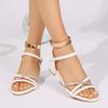 New black low-heeled strap fashion sandals female summer new one-word strap fairy style beautiful French sandals