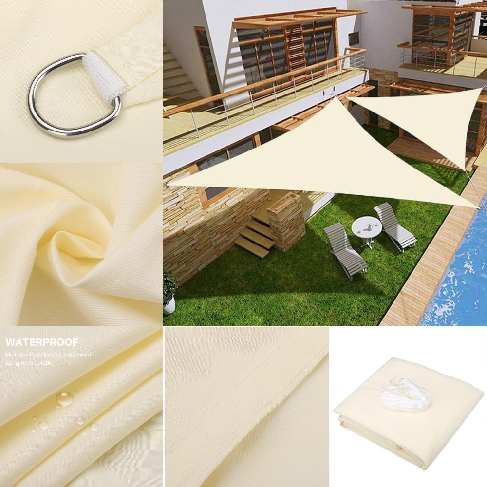 Sun Shade Sail 6m/5m/4M/3m/2M Triangle Rectangle UV Block Sunshade Cloth Canopy for Yard Deck Patio Backyard Lawn Garden Outdoor