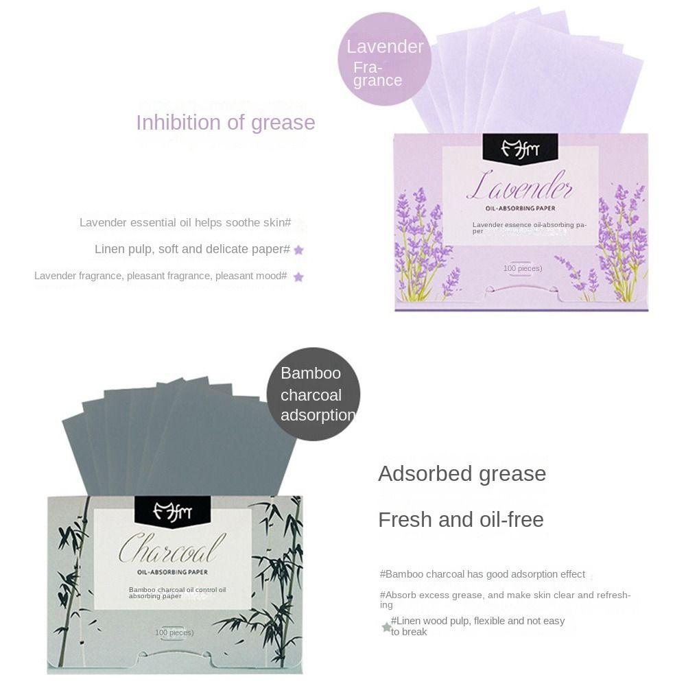100Pcs Anti-grease Oil Control Film Oil Removal Facial Oil Absorbing Paper Summer