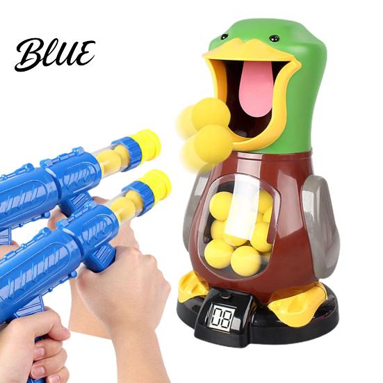Multi-player Duck Launcher Game 1 Set Soft Ball Toy with Target Box LCD Scoreboard Sound Light Launching Funny Air Power Device Kids Parent-child