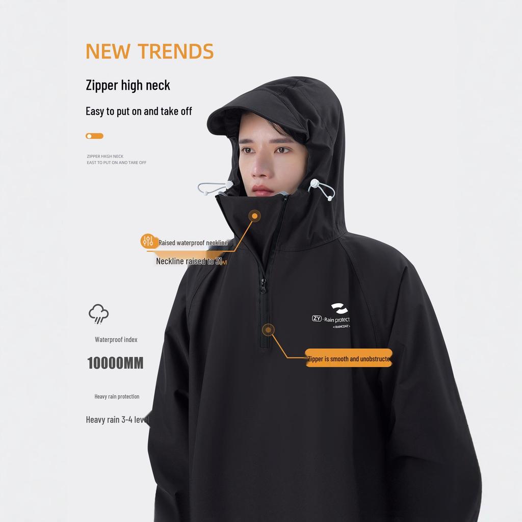 Thickened Waterproof Electric Car Raincoat: Full-Body One-Piece Poncho for Men, Storm-Proof and Enlarged for Adults