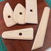 5Pcs Wooden Clay Sculpting Tools Set Pottery Foot Shapers Tool Clay Texture Ribs Ceramic Sculpting Tools for Carving