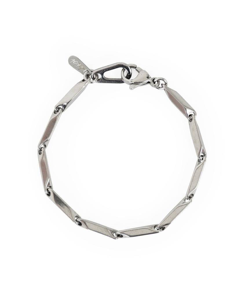 Acha Surgical Steel Leaf Chain Bracelet _ Silver