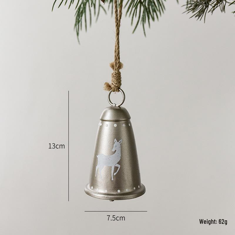 NUCHI Iron Art Snowflake Bell Pendant Christmas Tree Ornament